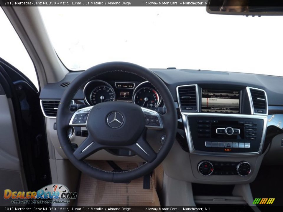 2013 Mercedes-Benz ML 350 4Matic Lunar Blue Metallic / Almond Beige Photo #7