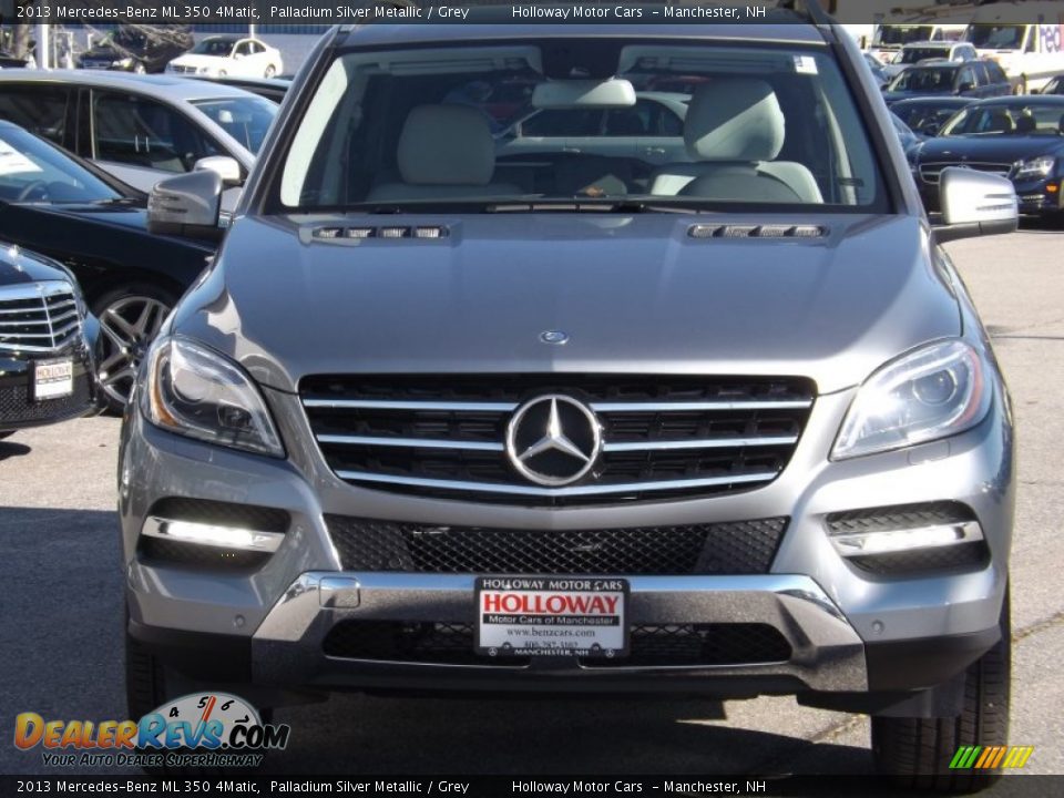 2013 Mercedes-Benz ML 350 4Matic Palladium Silver Metallic / Grey Photo #2