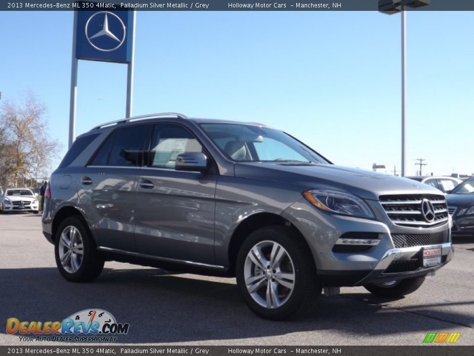 2013 Mercedes-Benz ML 350 4Matic Palladium Silver Metallic / Grey Photo #3