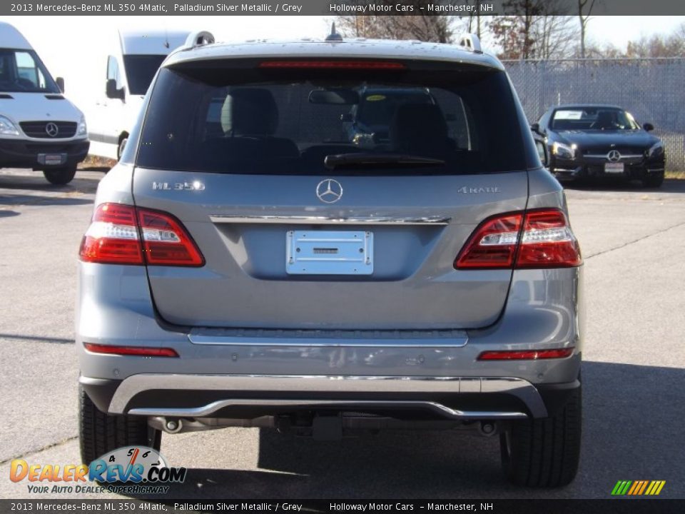 2013 Mercedes-Benz ML 350 4Matic Palladium Silver Metallic / Grey Photo #4