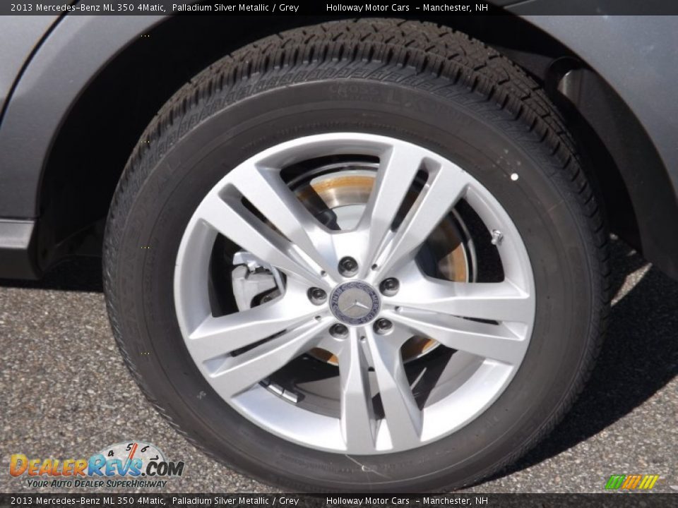 2013 Mercedes-Benz ML 350 4Matic Palladium Silver Metallic / Grey Photo #5