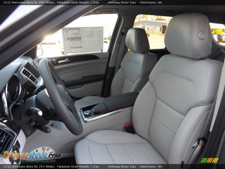 2013 Mercedes-Benz ML 350 4Matic Palladium Silver Metallic / Grey Photo #10