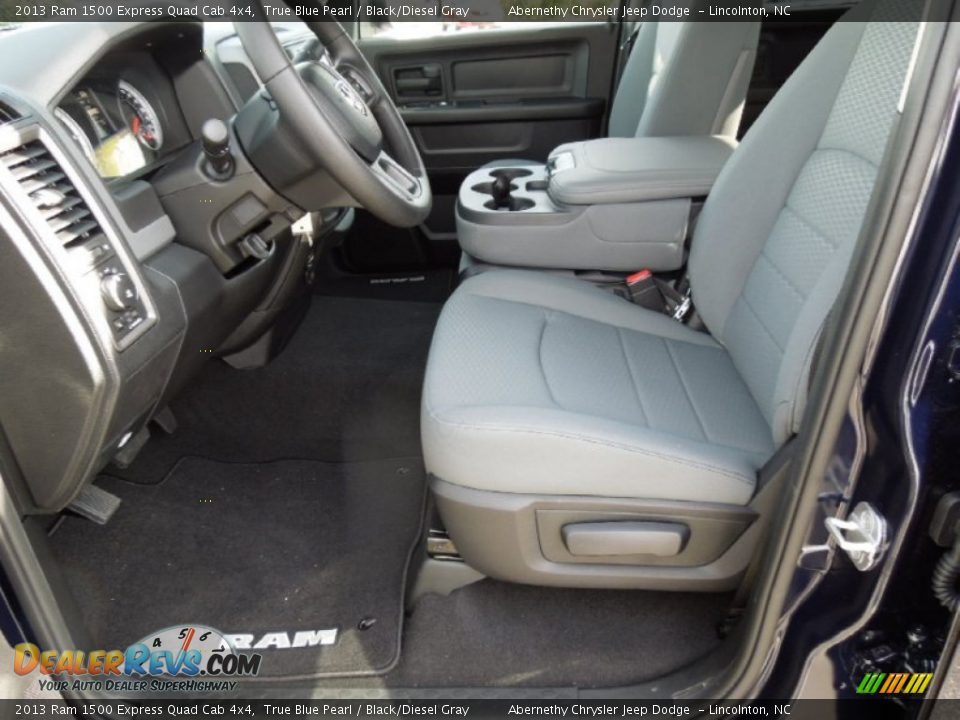 2013 Ram 1500 Express Quad Cab 4x4 True Blue Pearl / Black/Diesel Gray Photo #8