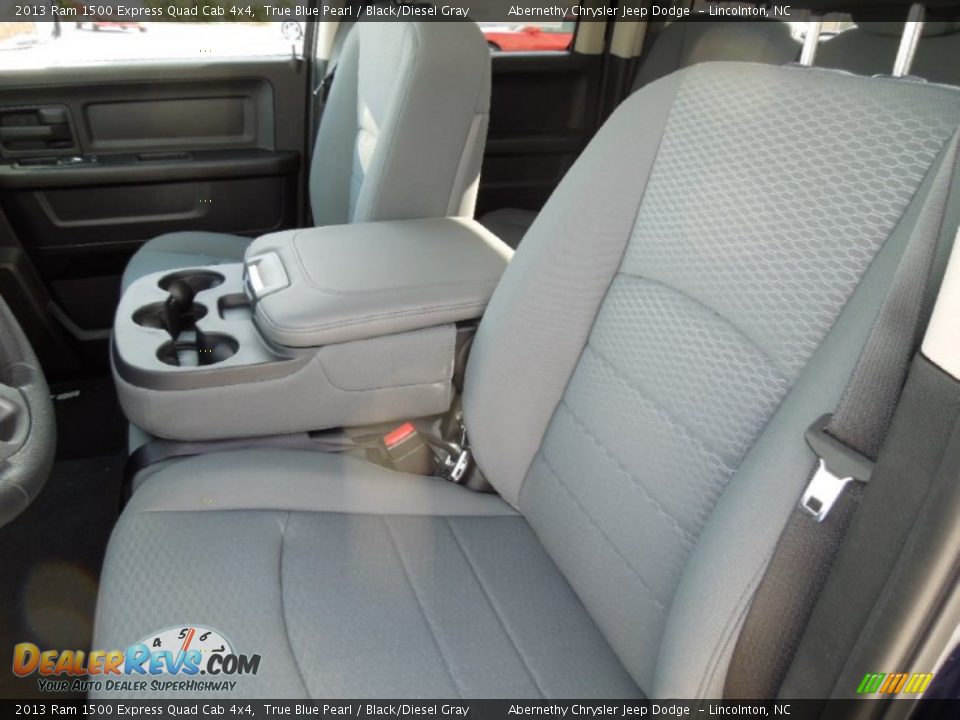 2013 Ram 1500 Express Quad Cab 4x4 True Blue Pearl / Black/Diesel Gray Photo #9