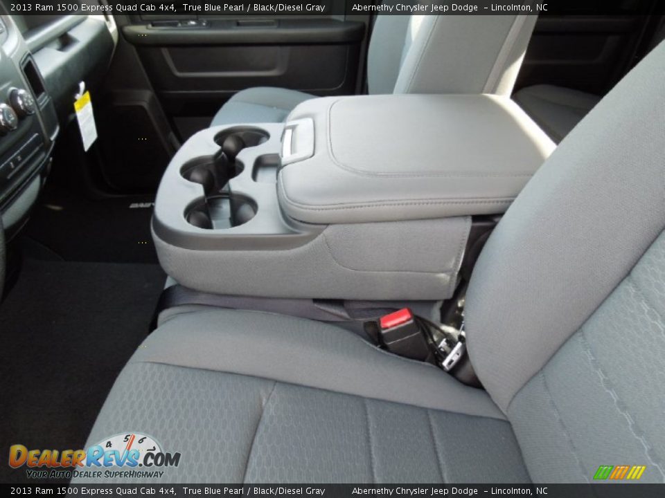 2013 Ram 1500 Express Quad Cab 4x4 True Blue Pearl / Black/Diesel Gray Photo #12