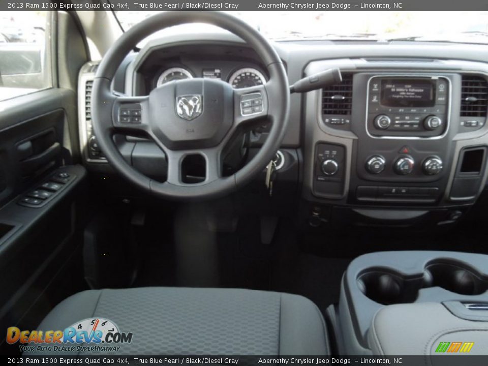 2013 Ram 1500 Express Quad Cab 4x4 True Blue Pearl / Black/Diesel Gray Photo #19