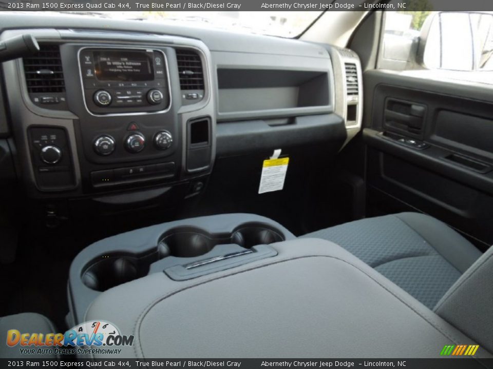 2013 Ram 1500 Express Quad Cab 4x4 True Blue Pearl / Black/Diesel Gray Photo #20
