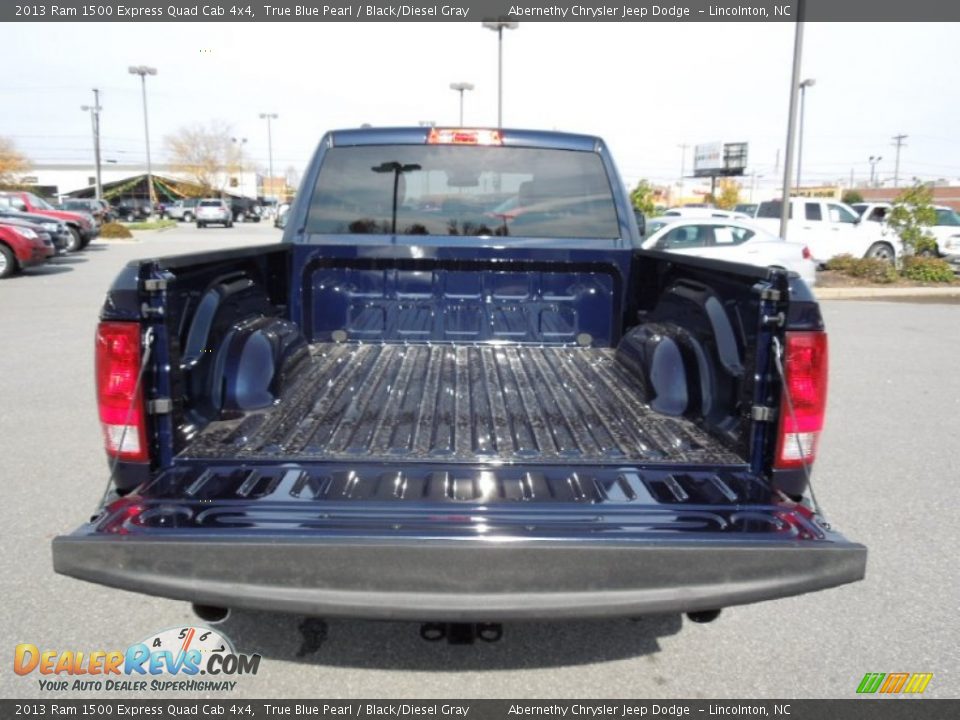 2013 Ram 1500 Express Quad Cab 4x4 True Blue Pearl / Black/Diesel Gray Photo #21