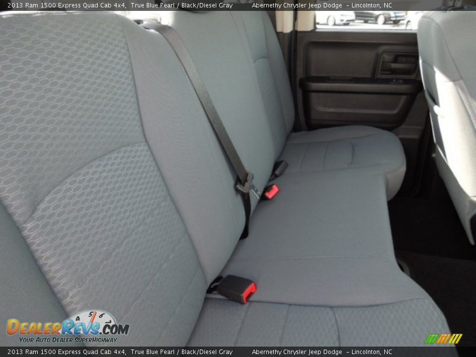 2013 Ram 1500 Express Quad Cab 4x4 True Blue Pearl / Black/Diesel Gray Photo #22