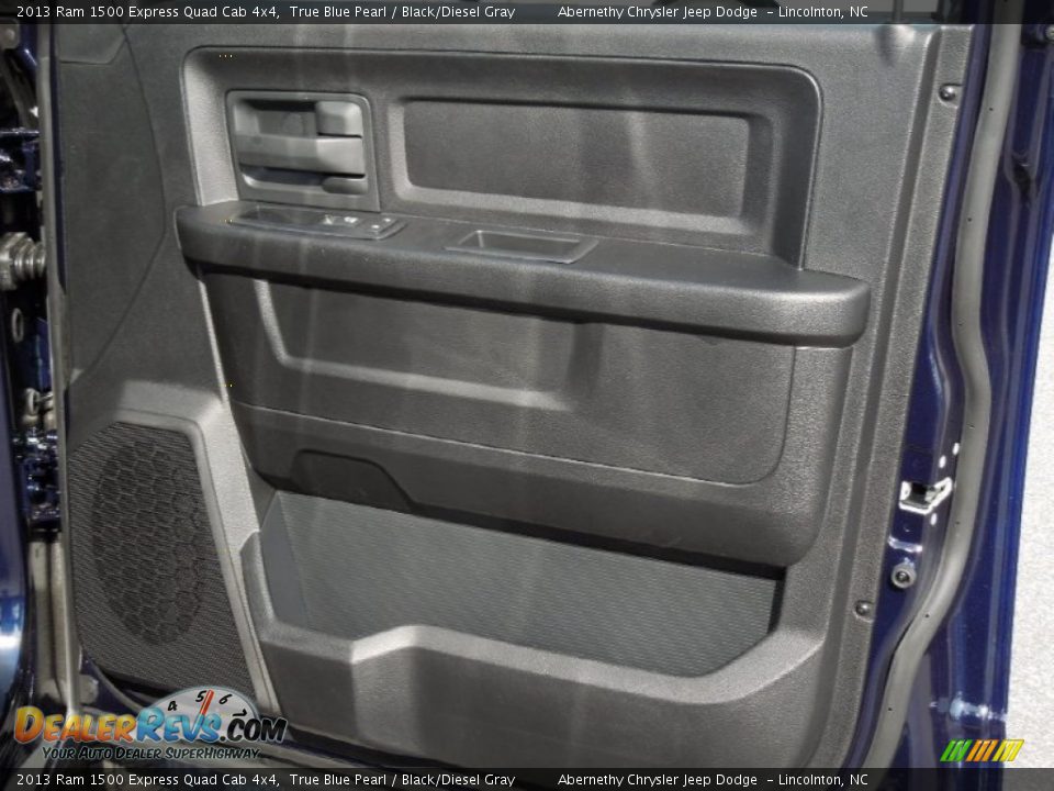 2013 Ram 1500 Express Quad Cab 4x4 True Blue Pearl / Black/Diesel Gray Photo #25