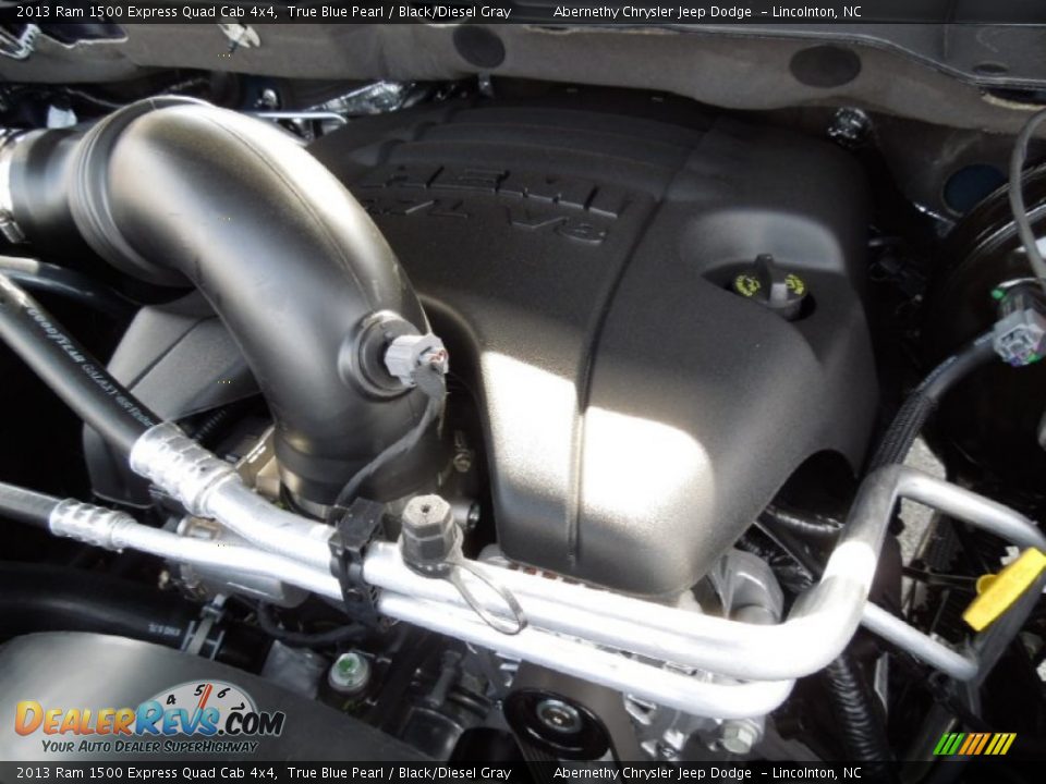 2013 Ram 1500 Express Quad Cab 4x4 True Blue Pearl / Black/Diesel Gray Photo #27