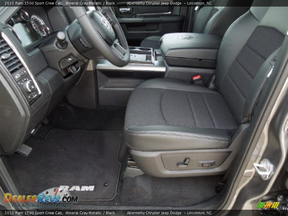 Black Interior - 2013 Ram 1500 Sport Crew Cab Photo #9