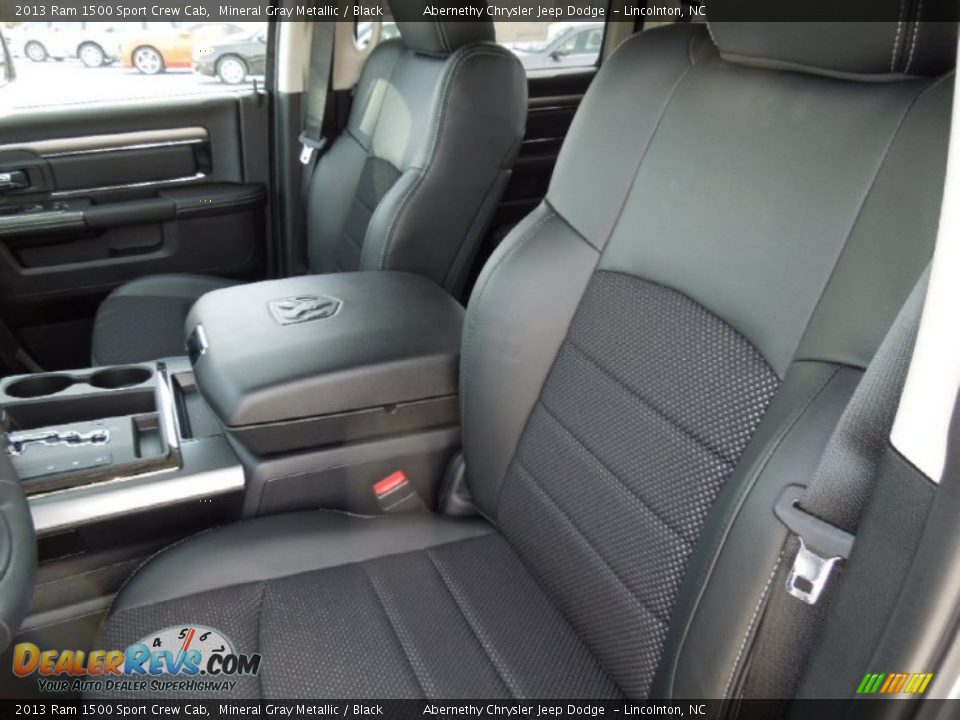 Black Interior - 2013 Ram 1500 Sport Crew Cab Photo #10