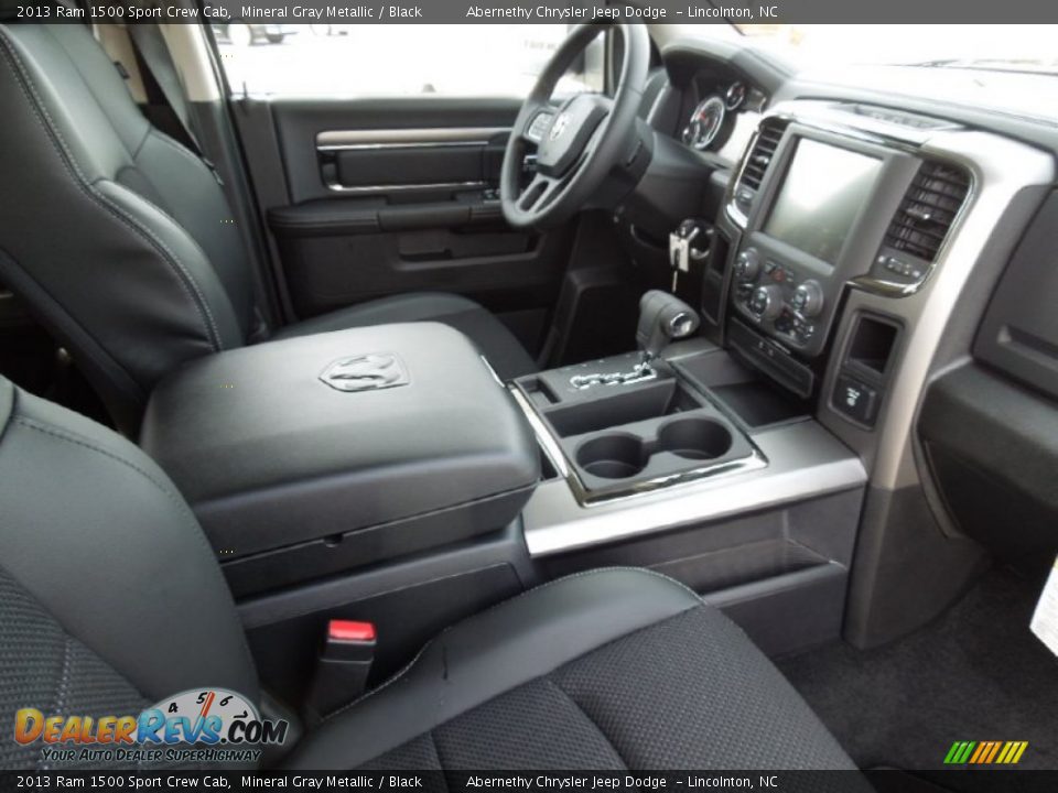 Black Interior - 2013 Ram 1500 Sport Crew Cab Photo #25