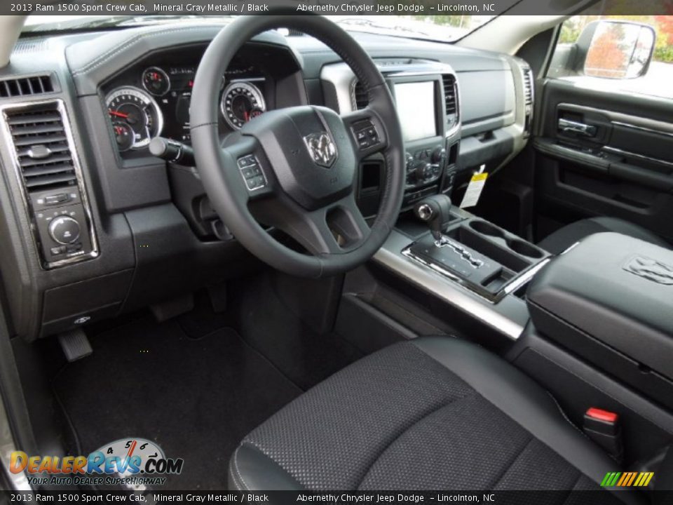 Black Interior - 2013 Ram 1500 Sport Crew Cab Photo #29