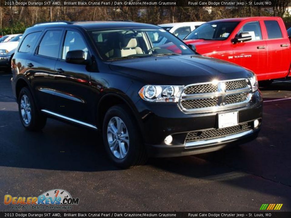 2013 Dodge Durango SXT AWD Brilliant Black Crystal Pearl / Dark Graystone/Medium Graystone Photo #2