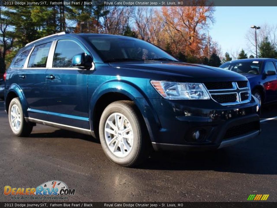 2013 Dodge Journey SXT Fathom Blue Pearl / Black Photo #2