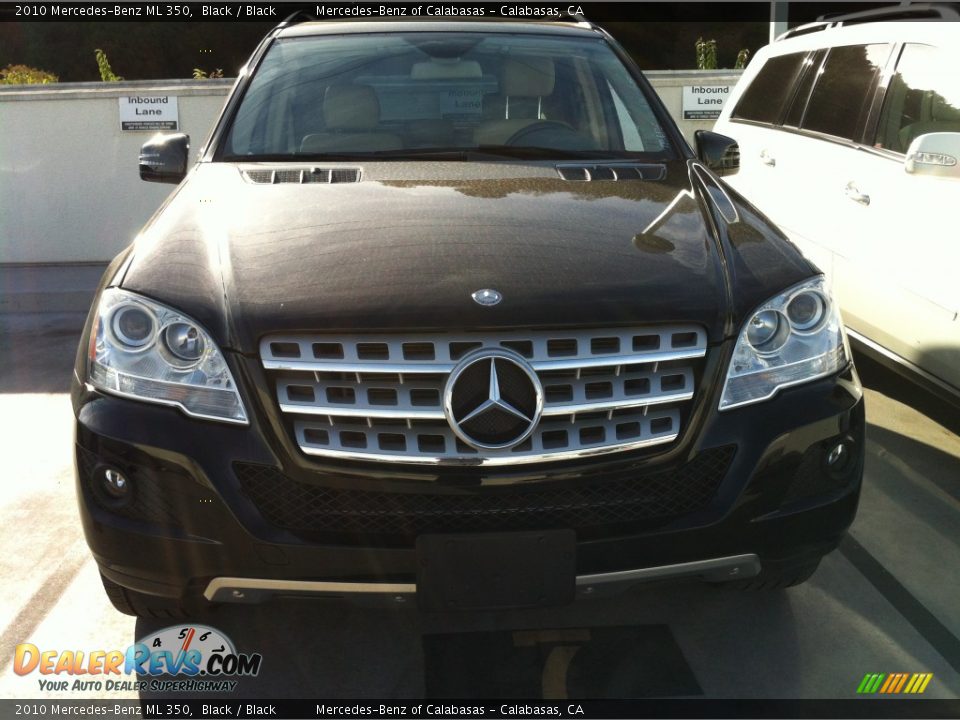 2010 Mercedes-Benz ML 350 Black / Black Photo #1