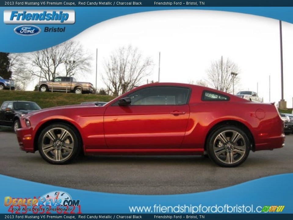 2013 Ford Mustang V6 Premium Coupe Red Candy Metallic / Charcoal Black Photo #1