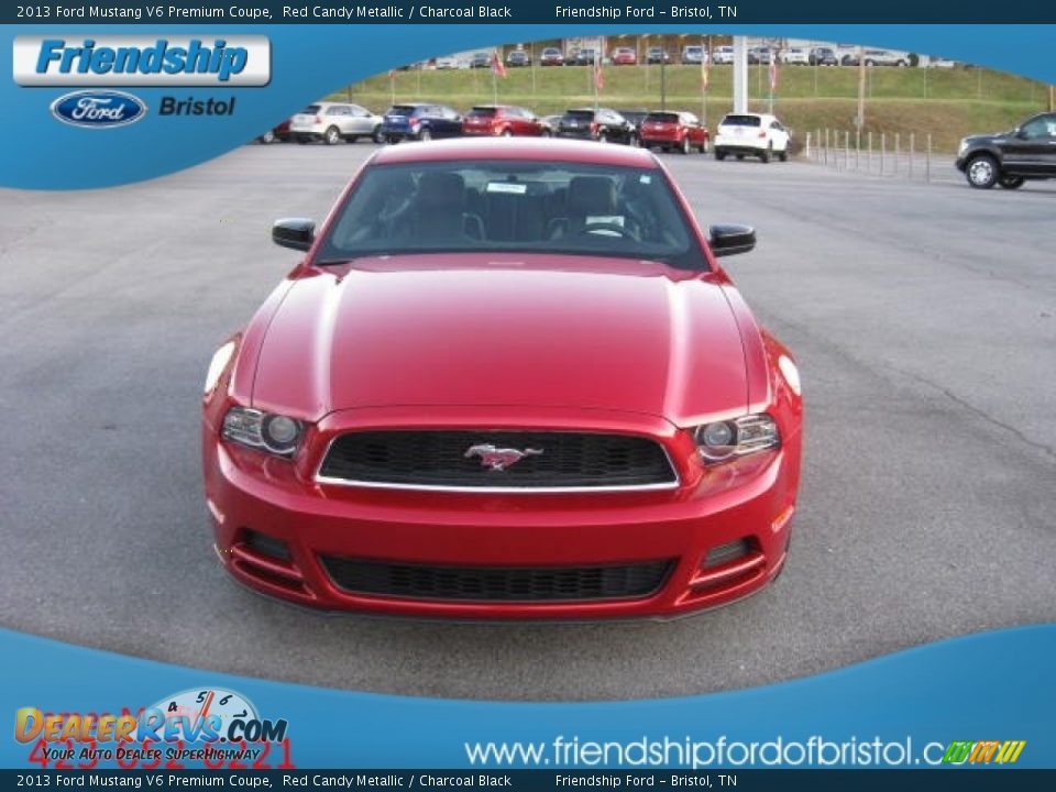 2013 Ford Mustang V6 Premium Coupe Red Candy Metallic / Charcoal Black Photo #3