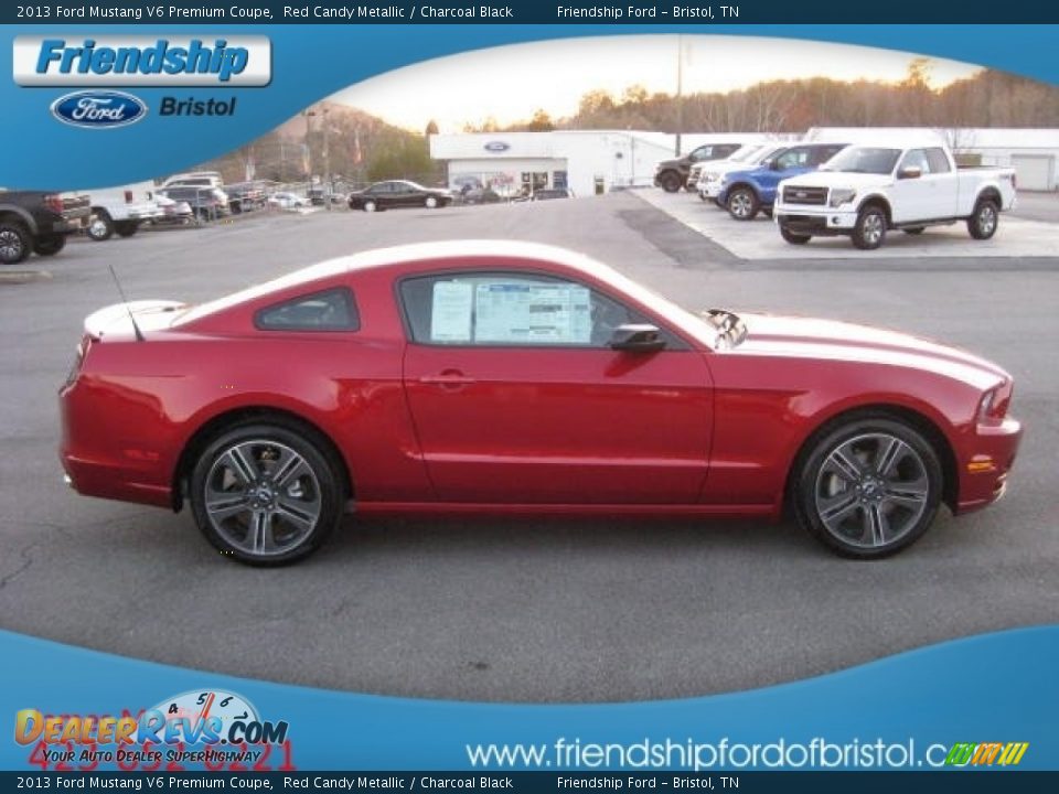 2013 Ford Mustang V6 Premium Coupe Red Candy Metallic / Charcoal Black Photo #5