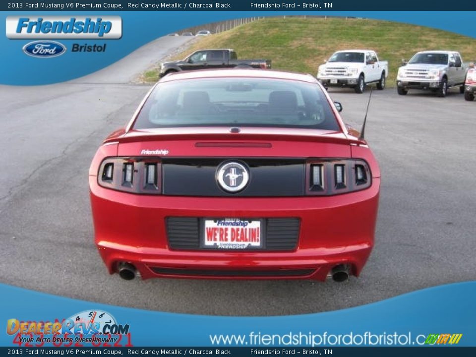 2013 Ford Mustang V6 Premium Coupe Red Candy Metallic / Charcoal Black Photo #7