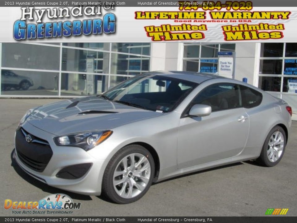 2013 Hyundai Genesis Coupe 2.0T Platinum Metallic / Black Cloth Photo #1