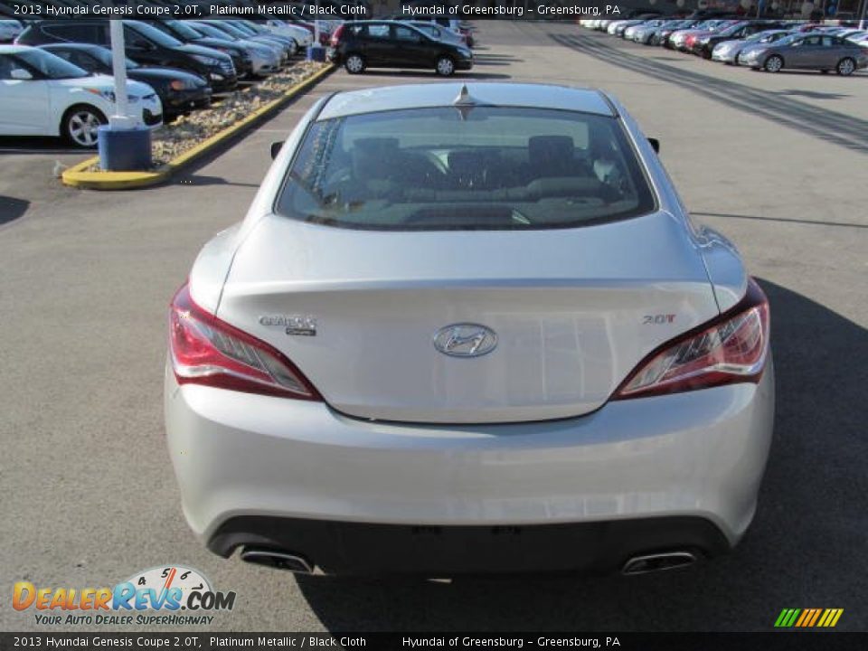2013 Hyundai Genesis Coupe 2.0T Platinum Metallic / Black Cloth Photo #4