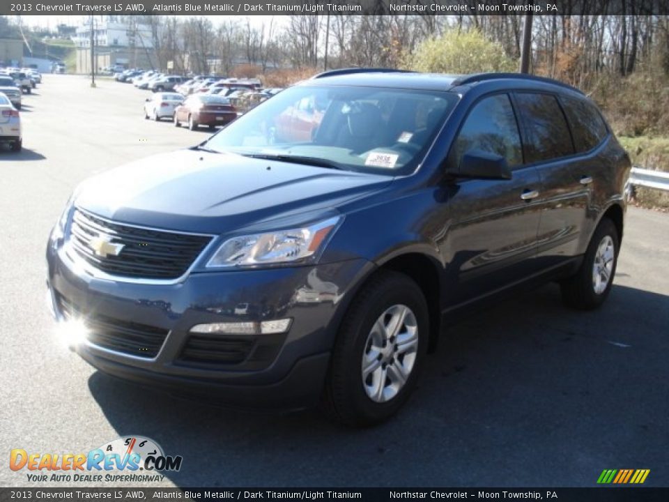 2013 Chevrolet Traverse LS AWD Atlantis Blue Metallic / Dark Titanium/Light Titanium Photo #4