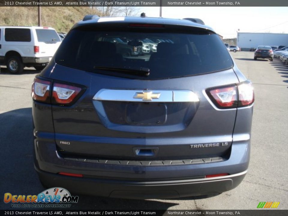 2013 Chevrolet Traverse LS AWD Atlantis Blue Metallic / Dark Titanium/Light Titanium Photo #7