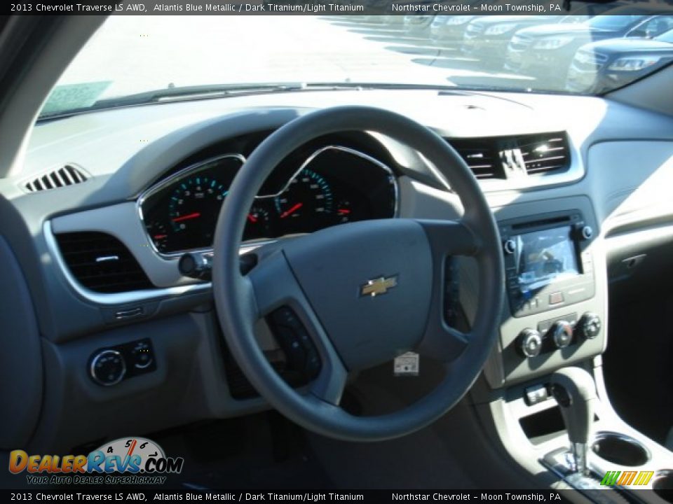 2013 Chevrolet Traverse LS AWD Atlantis Blue Metallic / Dark Titanium/Light Titanium Photo #10