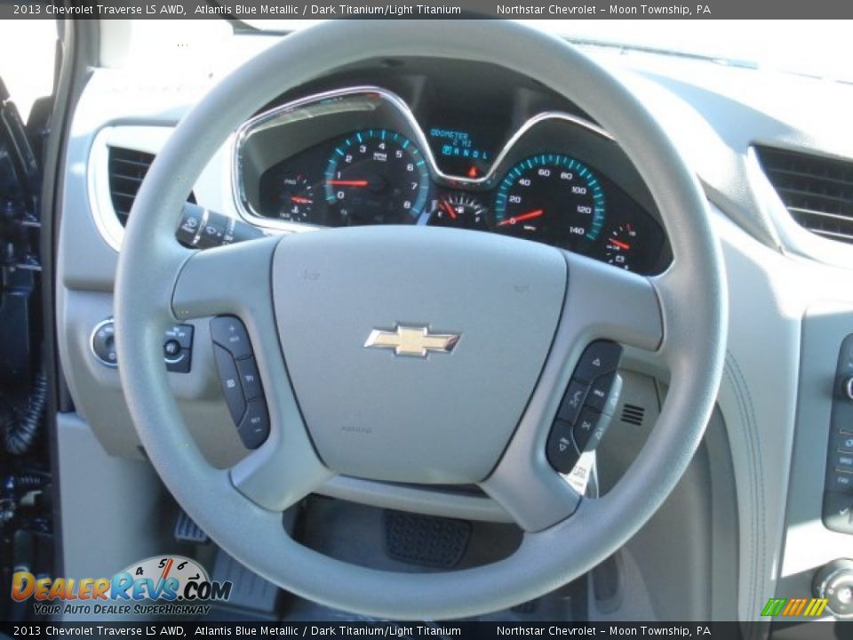 2013 Chevrolet Traverse LS AWD Atlantis Blue Metallic / Dark Titanium/Light Titanium Photo #18