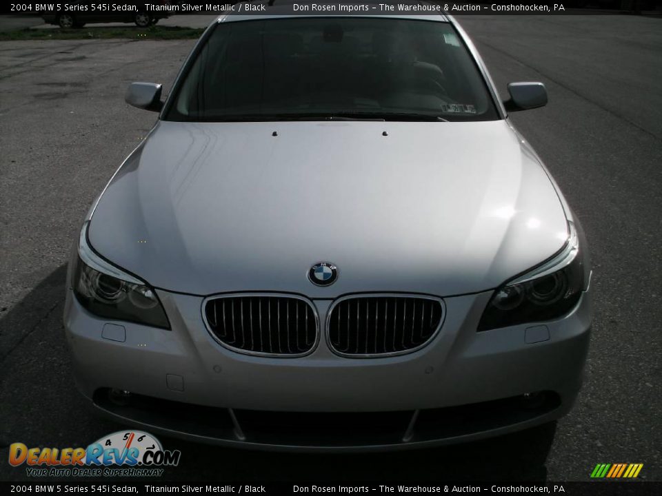 2004 BMW 5 Series 545i Sedan Titanium Silver Metallic / Black Photo #5