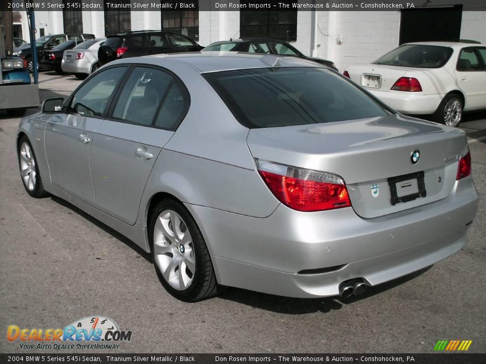 2004 BMW 5 Series 545i Sedan Titanium Silver Metallic / Black Photo #6