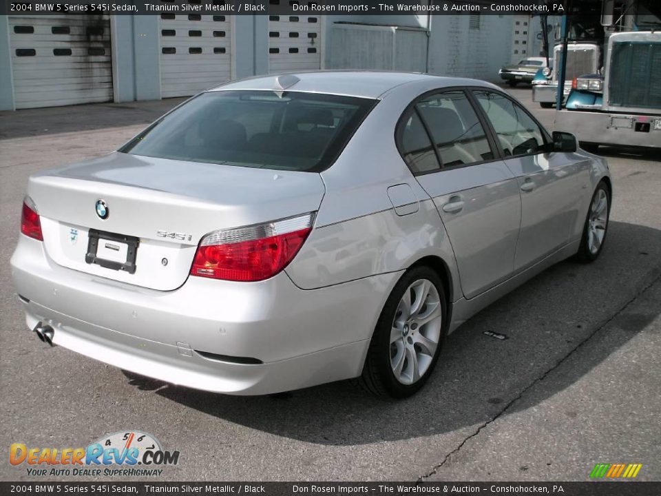 2004 BMW 5 Series 545i Sedan Titanium Silver Metallic / Black Photo #7