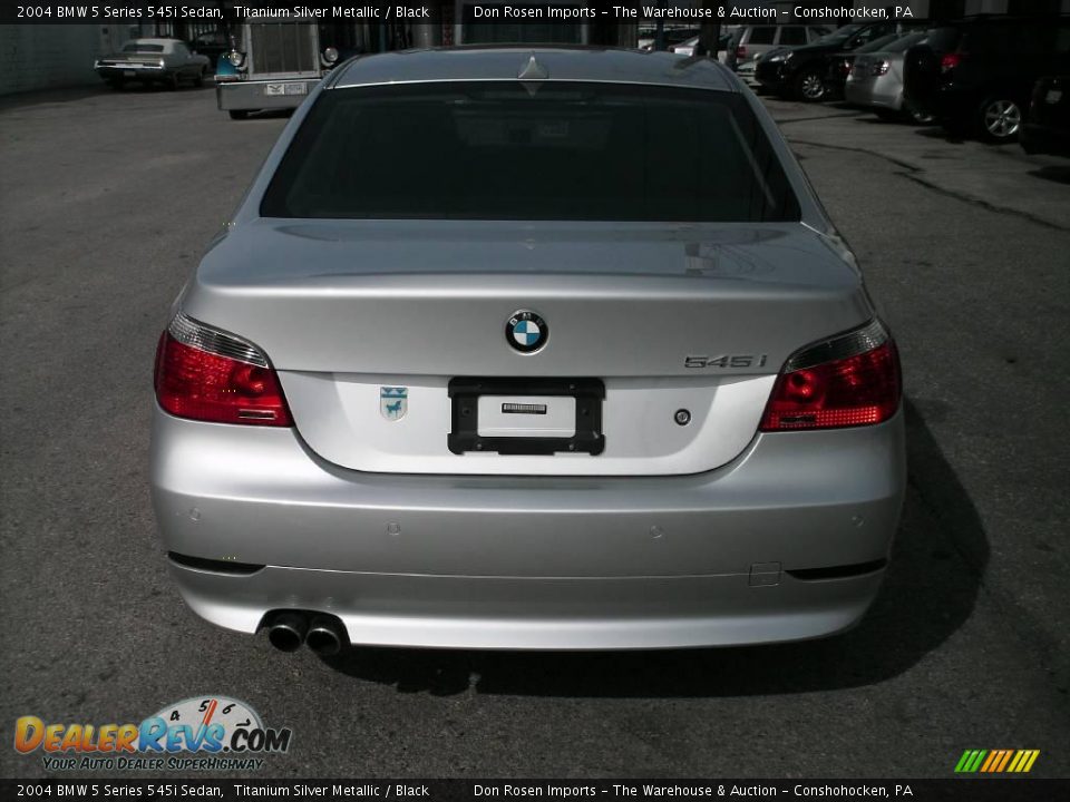 2004 BMW 5 Series 545i Sedan Titanium Silver Metallic / Black Photo #8