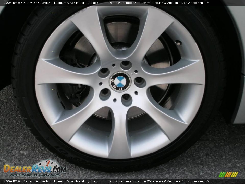 2004 BMW 5 Series 545i Sedan Titanium Silver Metallic / Black Photo #14