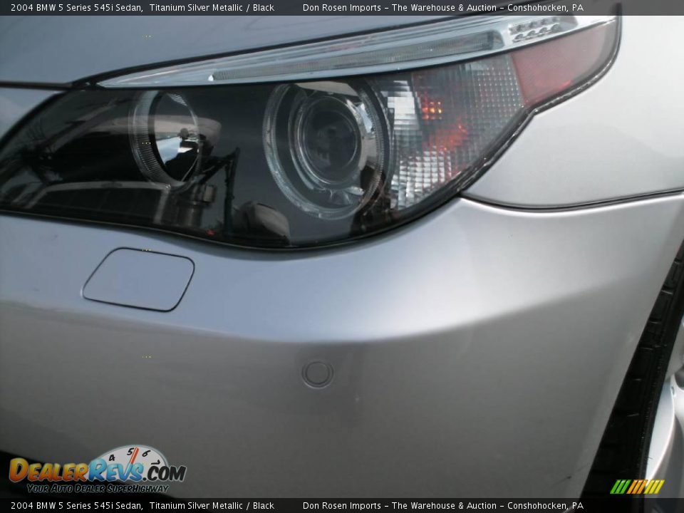 2004 BMW 5 Series 545i Sedan Titanium Silver Metallic / Black Photo #16