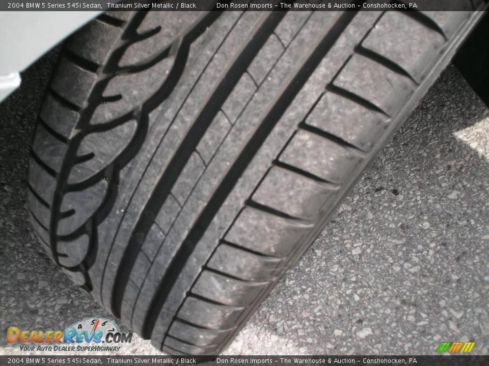 2004 BMW 5 Series 545i Sedan Titanium Silver Metallic / Black Photo #17
