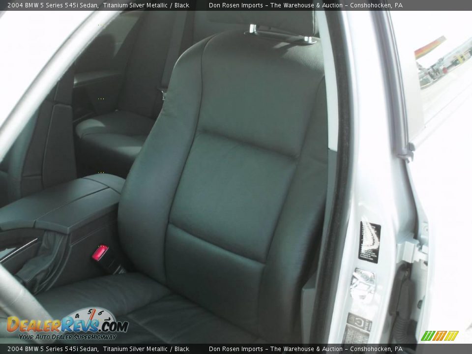 2004 BMW 5 Series 545i Sedan Titanium Silver Metallic / Black Photo #19