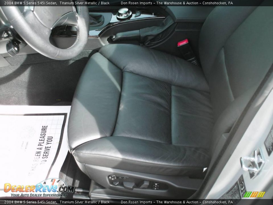2004 BMW 5 Series 545i Sedan Titanium Silver Metallic / Black Photo #20