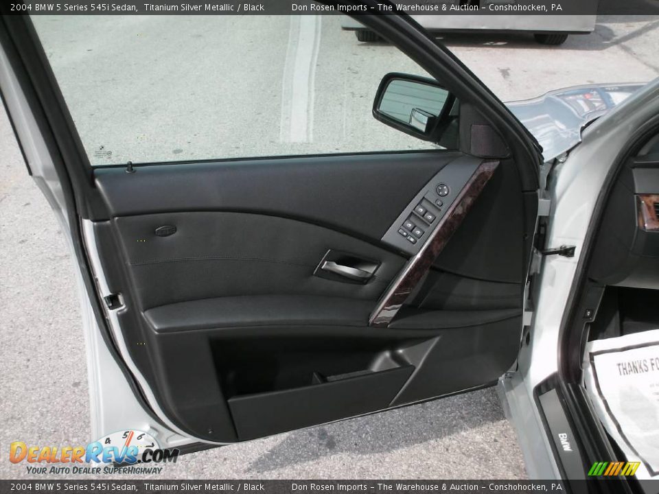 2004 BMW 5 Series 545i Sedan Titanium Silver Metallic / Black Photo #22