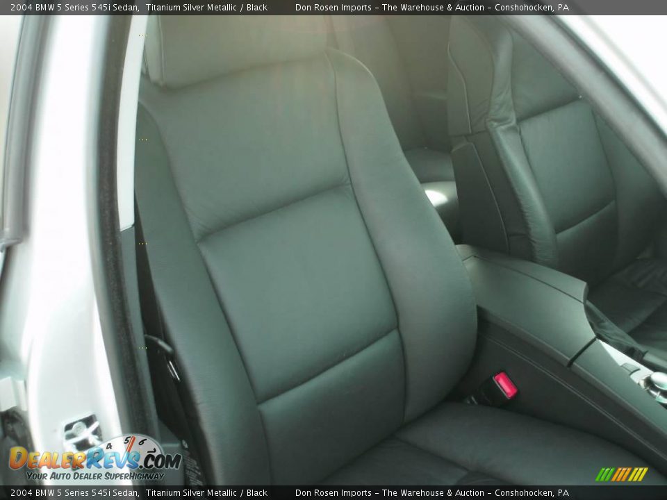 2004 BMW 5 Series 545i Sedan Titanium Silver Metallic / Black Photo #26