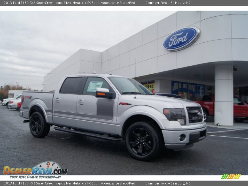 2013 Ford F150 FX2 SuperCrew Ingot Silver Metallic / FX Sport Appearance Black/Red Photo #1