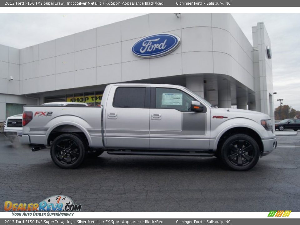 2013 Ford F150 FX2 SuperCrew Ingot Silver Metallic / FX Sport Appearance Black/Red Photo #2