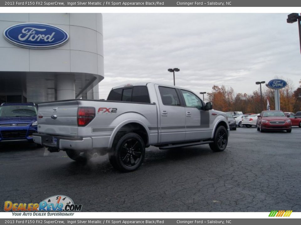 2013 Ford F150 FX2 SuperCrew Ingot Silver Metallic / FX Sport Appearance Black/Red Photo #3