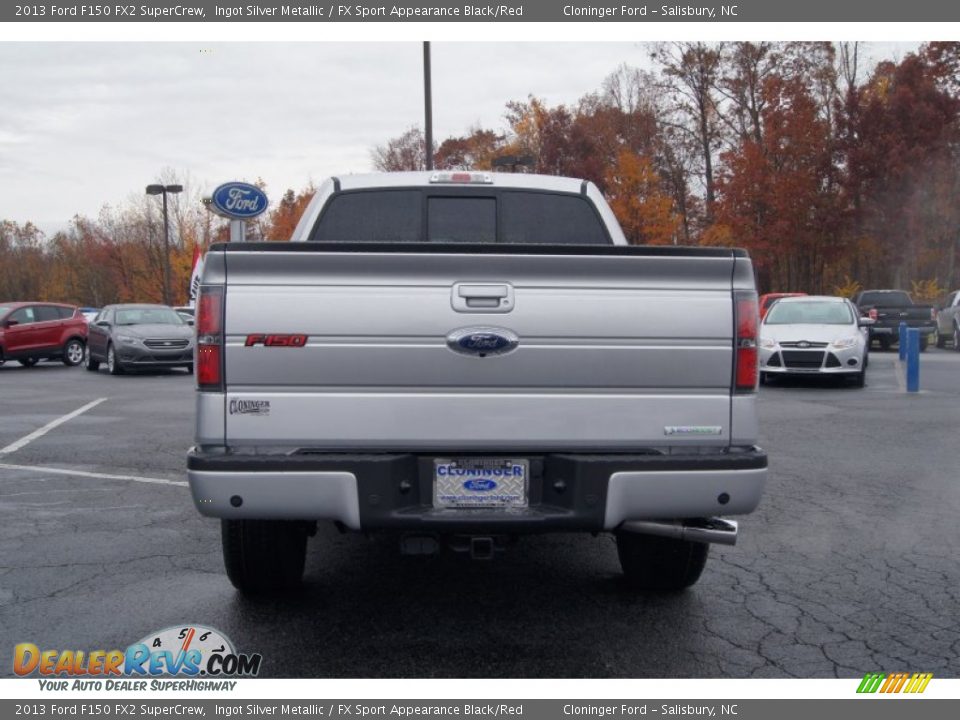 2013 Ford F150 FX2 SuperCrew Ingot Silver Metallic / FX Sport Appearance Black/Red Photo #4