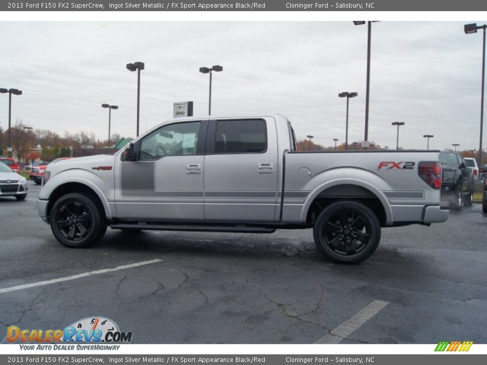 2013 Ford F150 FX2 SuperCrew Ingot Silver Metallic / FX Sport Appearance Black/Red Photo #5