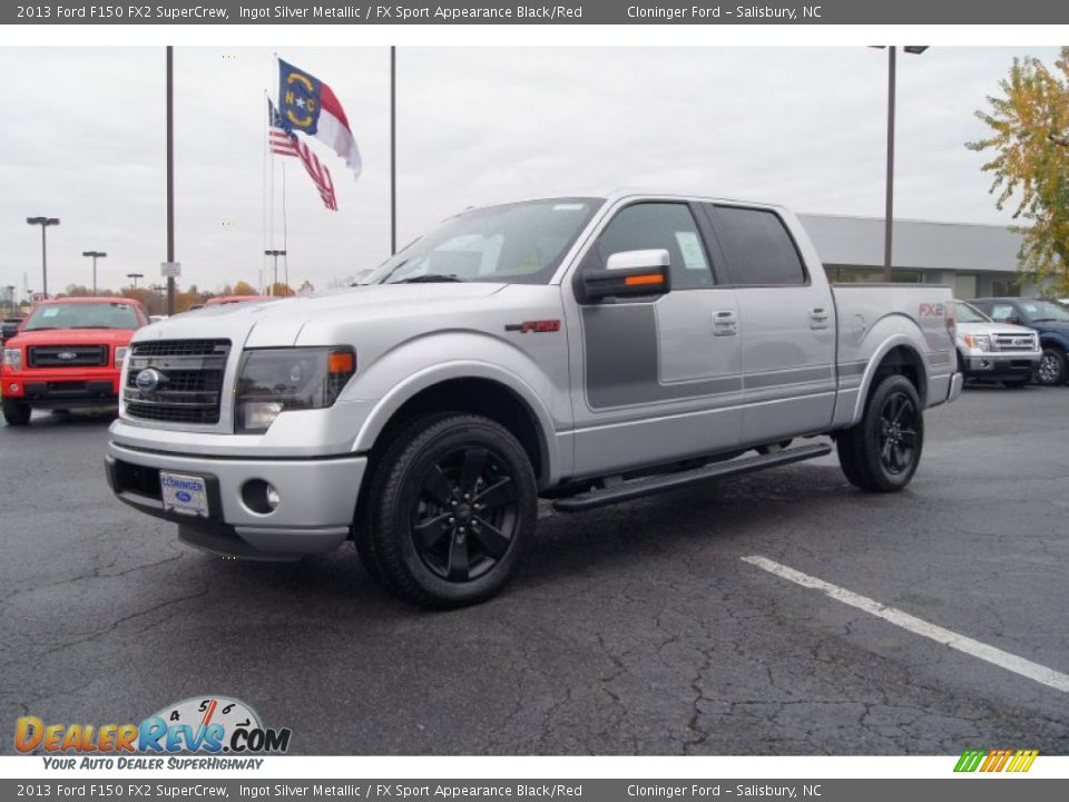 2013 Ford F150 FX2 SuperCrew Ingot Silver Metallic / FX Sport Appearance Black/Red Photo #6