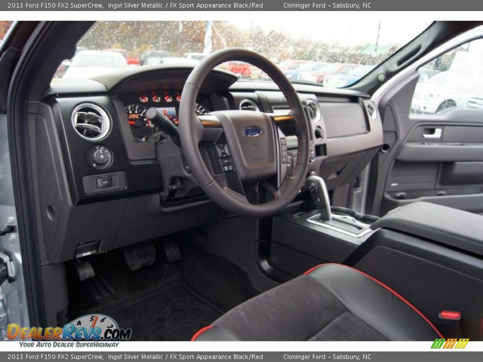 2013 Ford F150 FX2 SuperCrew Ingot Silver Metallic / FX Sport Appearance Black/Red Photo #11